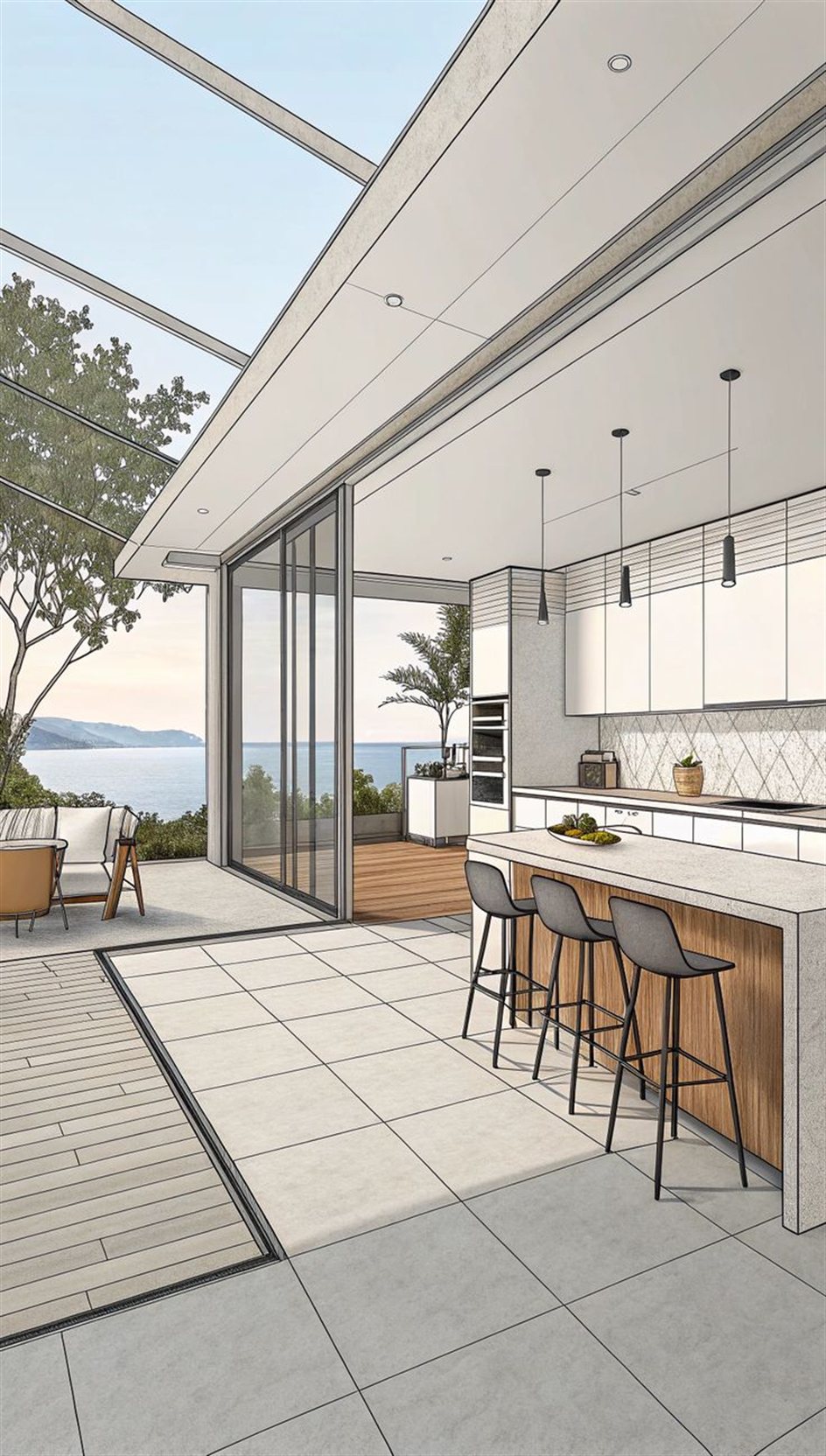 Kitchen in the SketchUp viewport